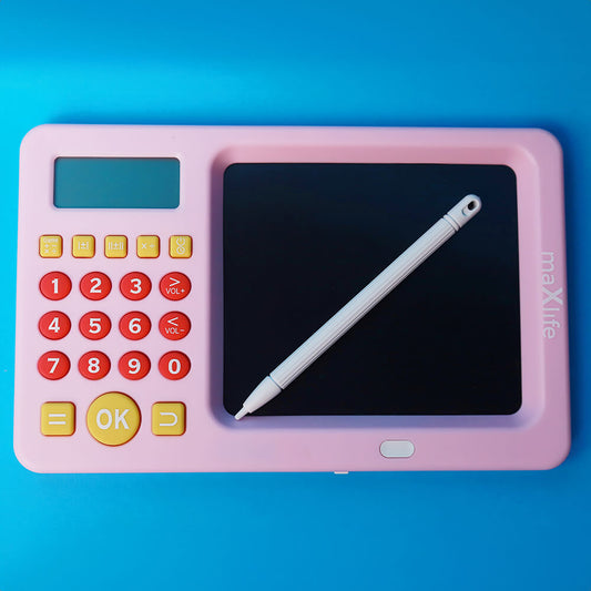 Maxlife MXWB-01 Kids Writing Board with Calculator - Pink - MIZO.at