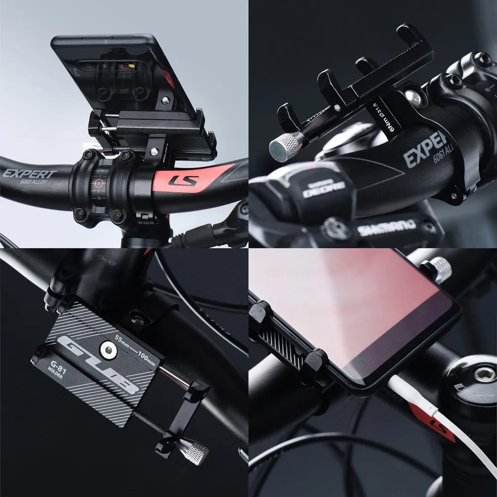 Fahrrad Handyhalter Aluminium Lenker Halterung GUB G81 Schwarz - MIZO.at