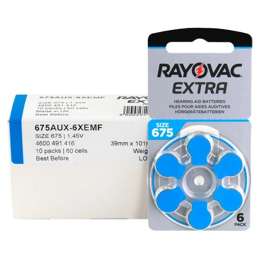 Rayovac Extra 675 Batteries 6er Pack Hearing Aid - MIZO.at