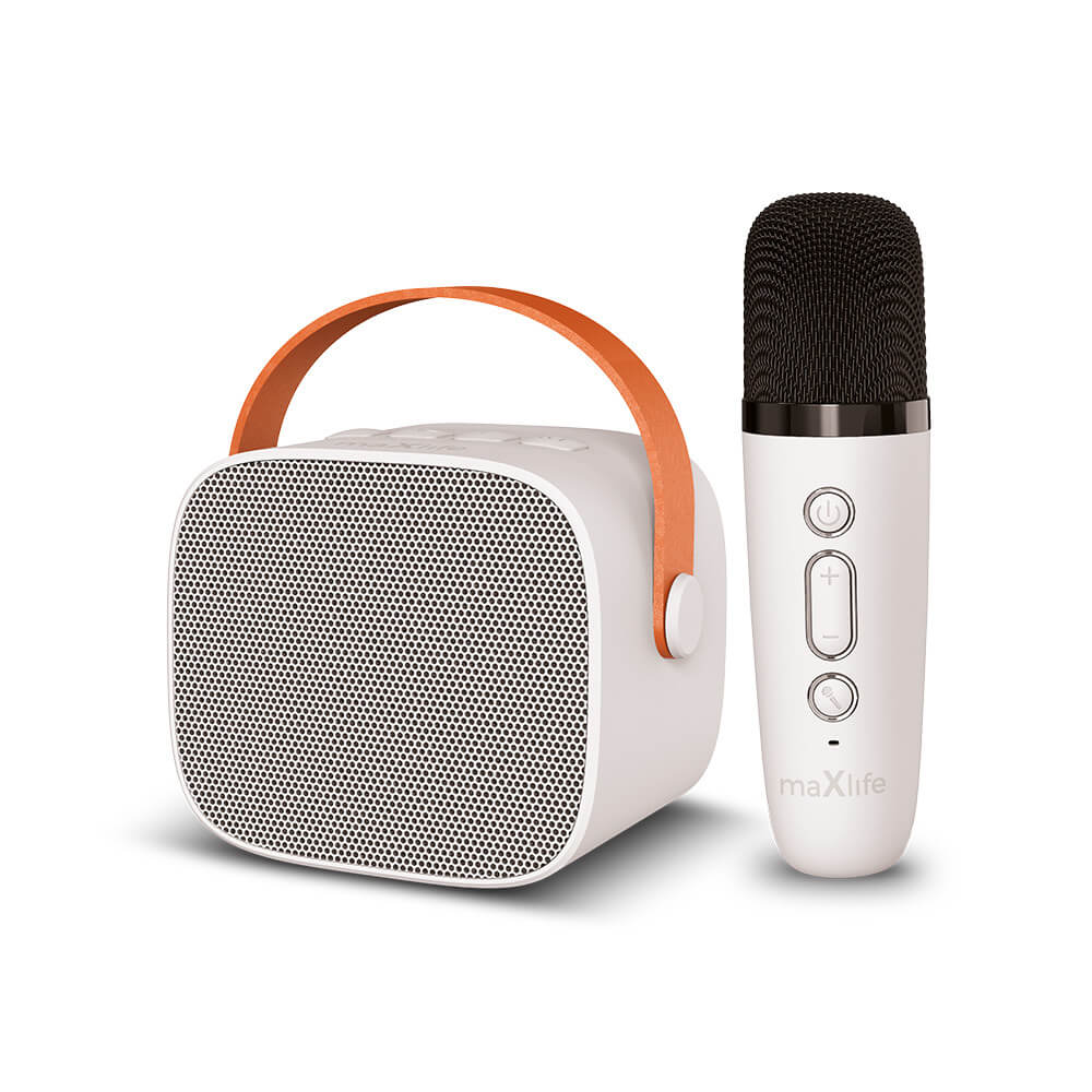 Maxlife MXKS-100 Karaoke Speaker | Bluetooth Mic – White - MIZO.at