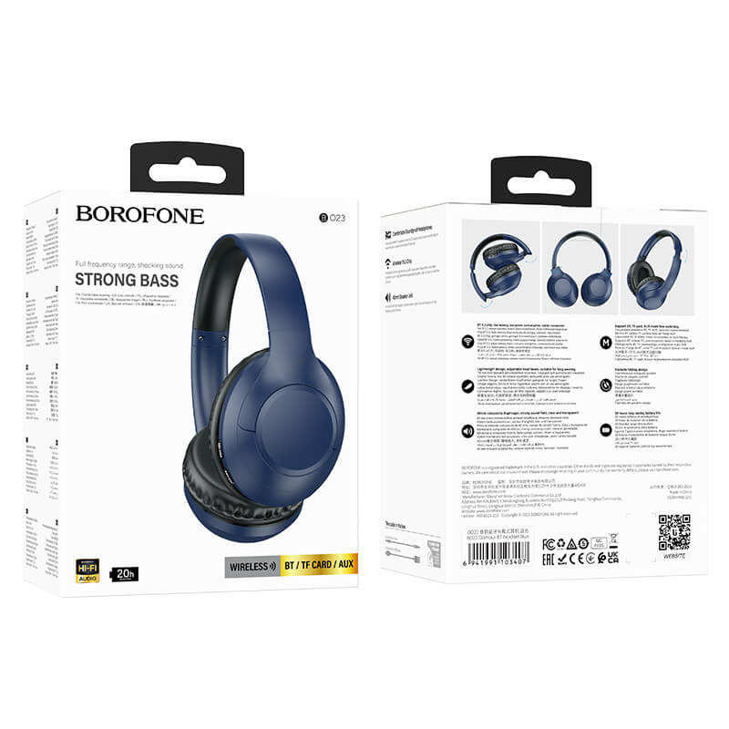 Glamor Bluetooth On-Ear Kopfhörer BO23 | Blau, 20h Akku, BT 5.3 - MIZO.at