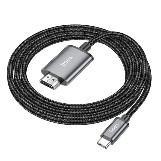 Hoco UA27 USB-C zu HDMI Kabel 4K 30Hz 2m Grau Metall - MIZO.at