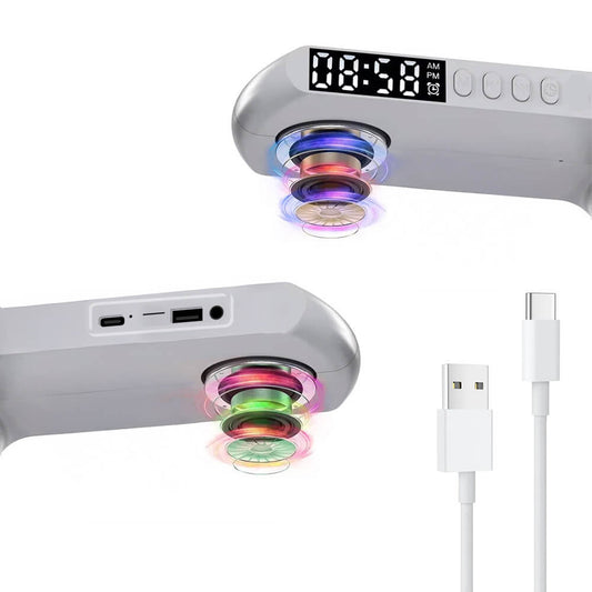 Ecobox 5in1 Nachtlampe Qi Ladegerät Wecker Speaker RGB - MIZO.at