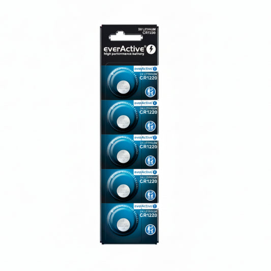 5er Pack everActive CR1220 Lithium Knopfzellen 3 V - MIZO.at