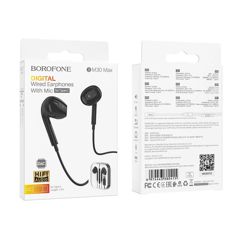 Type C Max Acoustic Kopfhörer | USB-C, 13mm Treiber, Lautstärke, Mikrofon - MIZO.at