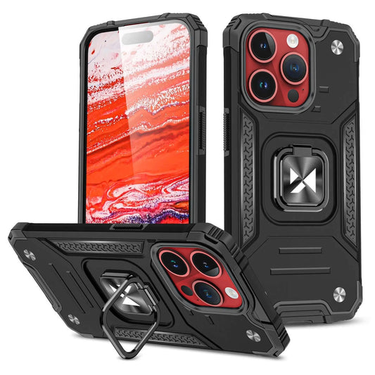iPhone 15 Pro Schutzhülle – Wozinsky Ring Armor Case Schwarz - MIZO.at