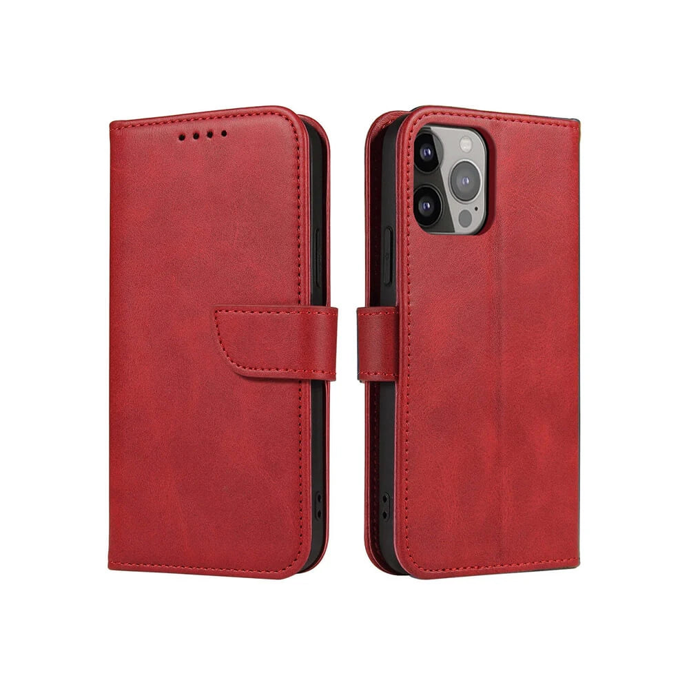 iPhone 15 Pro Magnet Flip Case | Red, Magnetic Protection - MIZO.at
