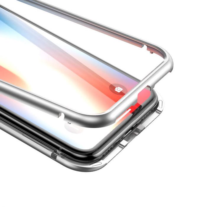 Baseus iPhone XS Max Case Magnetite Hardware – Silber Premium Schutz - MIZO.at