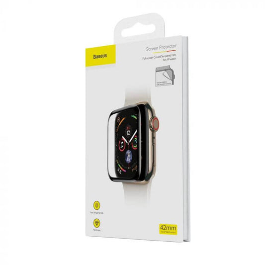 iWatch 42mm Vollschutz Curved Displayschutz T-Glass – Schwarz Premium - MIZO.at