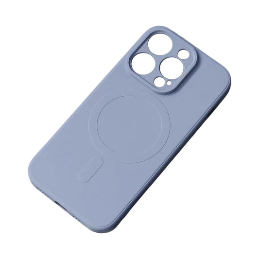 iPhone 15 Silikon Case MagSafe Grau Schutzhülle - MIZO.at