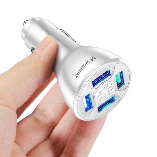 Wozinsky 50W 4-Port Car Charger | Fast Charging | White - MIZO.at