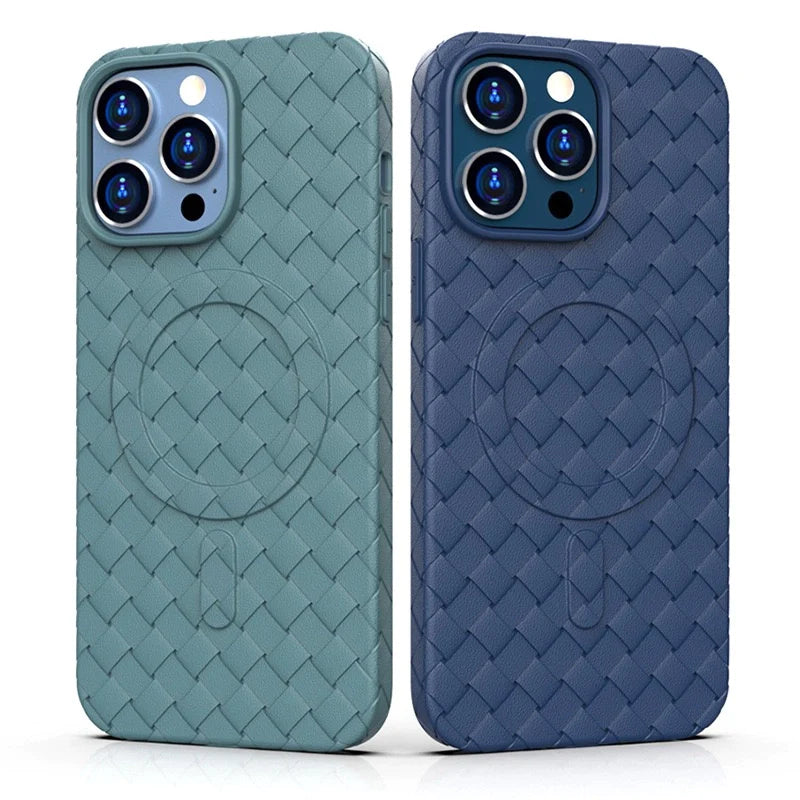 iPhone 15 Pro Max Geflochtenes MagSafe Case Navy - MIZO.at
