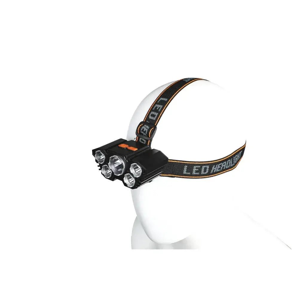 5 LED Stirnlampe IPX4 – Wasserdicht, Schwarz & Robust - MIZO.at