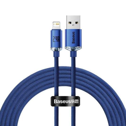 Lightning Crystal Shine Cable 2.4A 2M | Blue - MIZO.at