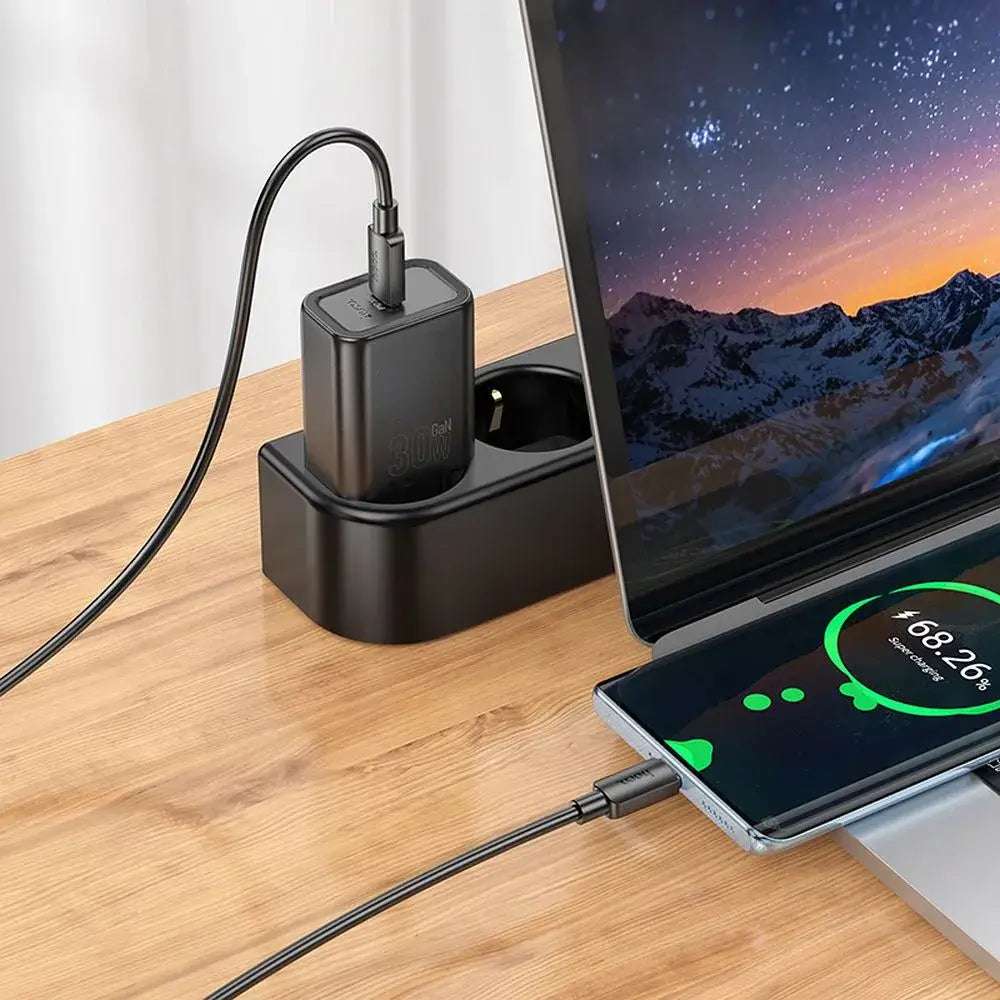 HOCO Wall Charger Type C PD QC 30W N62 Black - MIZO.at