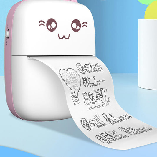 Mini Pocket Printer 5 Rollen Thermopapier Rosa - MIZO.at