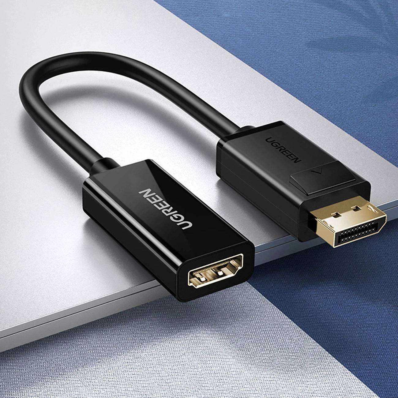 Ugreen DisplayPort-HDMI Adapter 4K – 10m Gold-Stecker Schwarz - MIZO.at