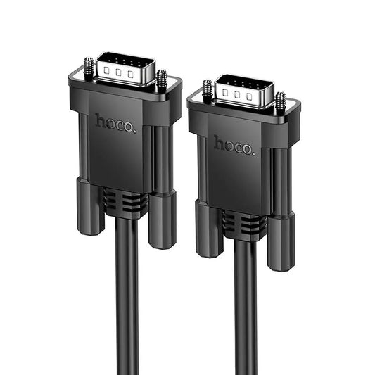 HOCO VGA Kabel Stecker zu Stecker 2m Schwarz | Full HD 1080p US11 - MIZO.at