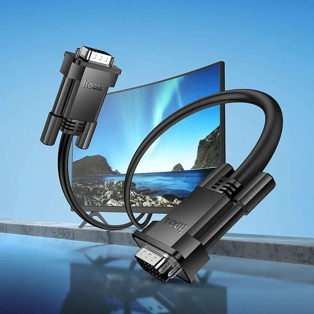HOCO VGA Cable (Male to Male) HD 1080p US11 2m Black - MIZO.at
