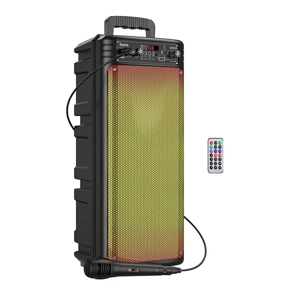 HOCO BS52 Wireless Bluetooth Speaker + Wired Microphone | Black - MIZO.at