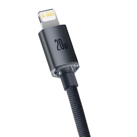 Baseus Crystal Shine USB-C to Lightning Cable 20W – 2m Black - MIZO.at