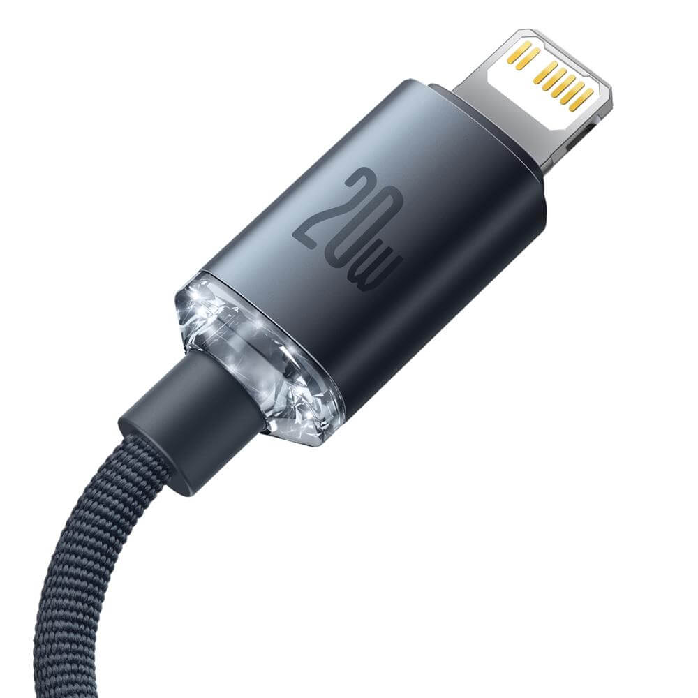 Baseus Crystal Shine USB-C to Lightning Cable 20W – 2m Black - MIZO.at