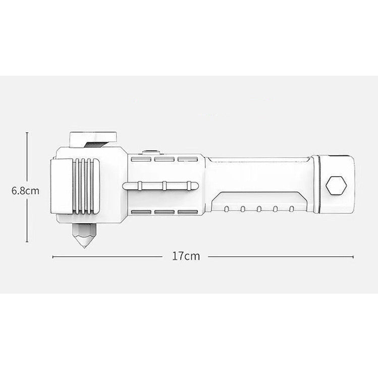 LT2 Rettungs-Taschenlampe Rot | LED, Notfallhammer & Glasbrecher - MIZO.at