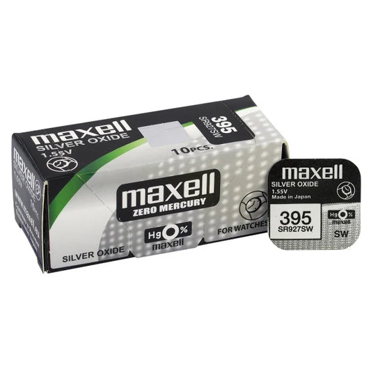 Maxell 395 SR927SW Silberoxid Knopfzelle Batterie 1,55V – 3 Stk. - MIZO.at
