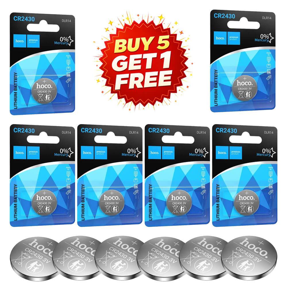 5+1 GRATIS – HOCO CR2430 Lithium Batterie 6er Pack - MIZO.at