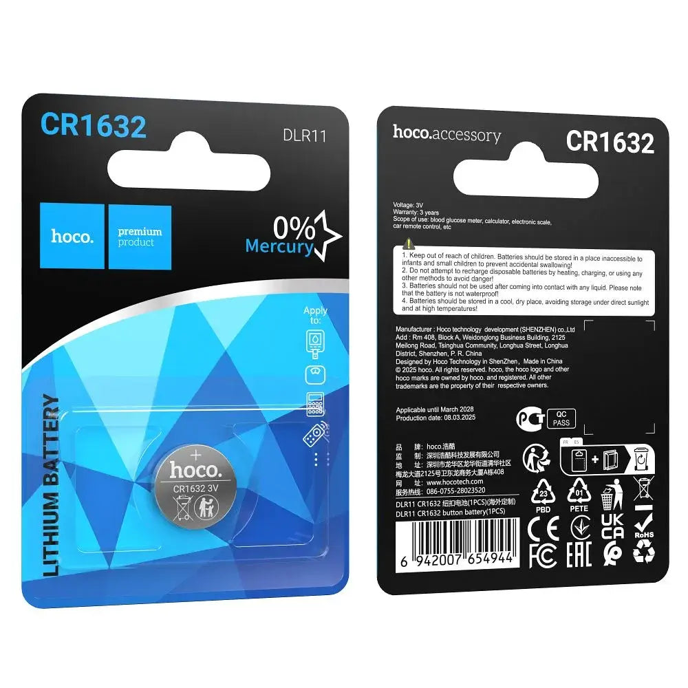 Hoco CR1632 Lithium Batterie DLR11 1 Stück - MIZO.at