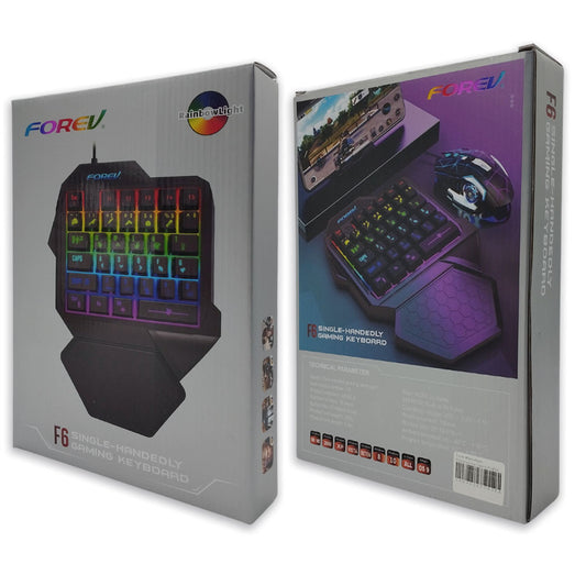 Forev Gaming Tastatur Kabelgebunden Beleuchtet Schwarz FVF6 - MIZO.at