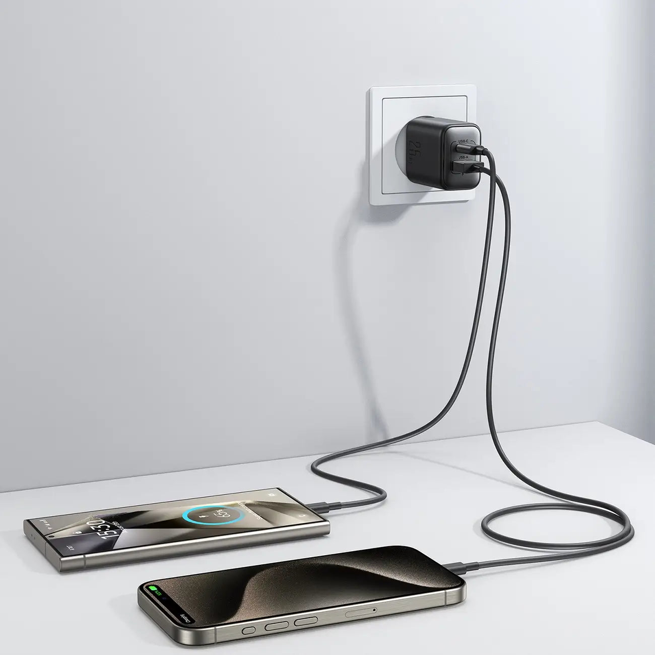Joyroom JR-TCF13 25W USB-C/USB-A Charger – Black - MIZO.at