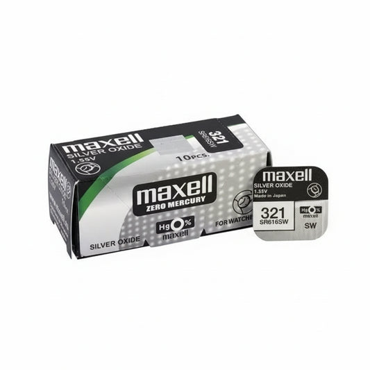 Maxell 321 SR616SW Silberoxid Uhrbatterie Made in Japan - MIZO.at