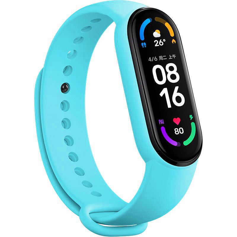 Replacement strap for Xiaomi Mi Band 5/6/7 Silicone, Light Blue