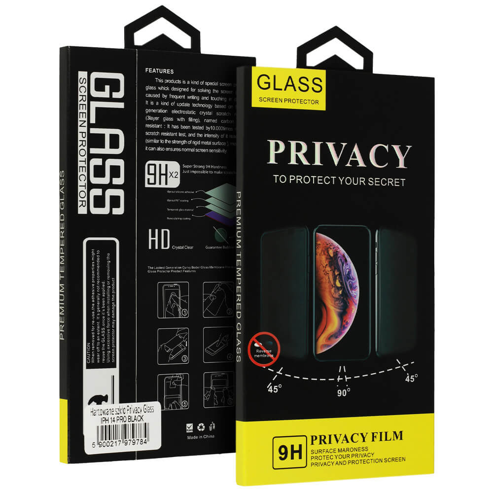 Tempered Privacy Glass iPhone 14 Pro Max | 9H Härte & Blickschutz - MIZO.at