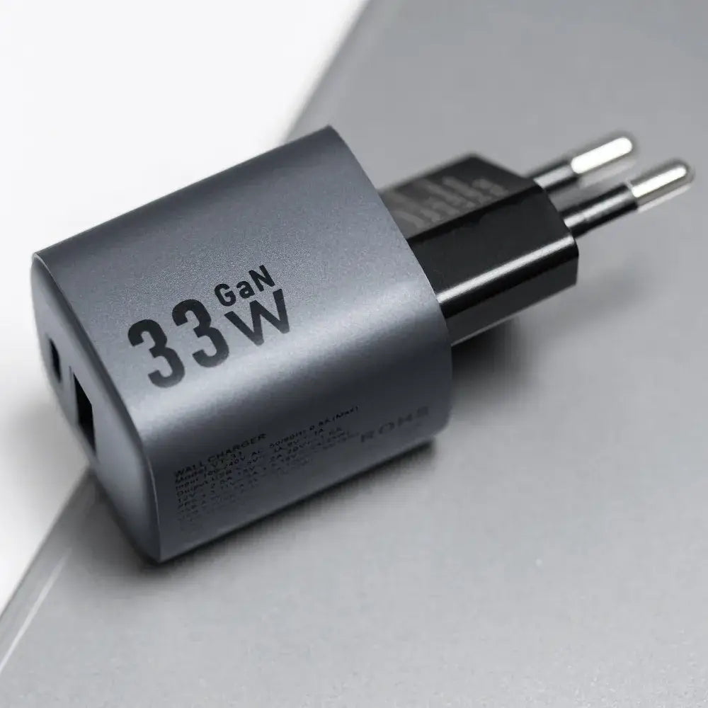 FORCELL GaN VT-31 33W Travel Charger USB-C + USB-A – Gray - MIZO.at