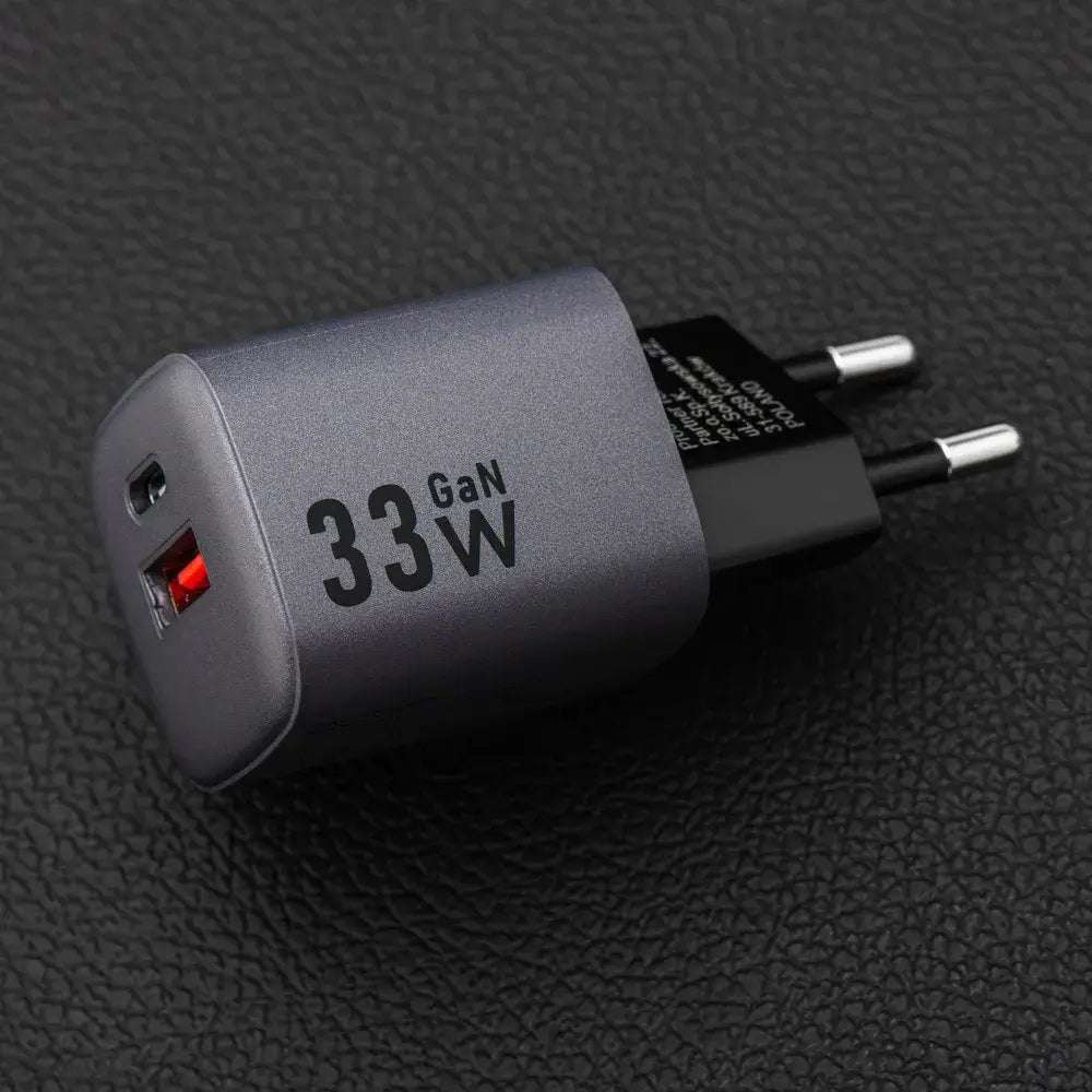 FORCELL GaN VT-31 33W Travel Charger USB-C + USB-A – Gray