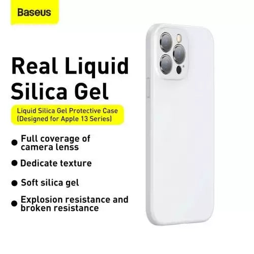 iPhone 13 Pro Liquid Silicone Case | White | Shockproof - MIZO.at