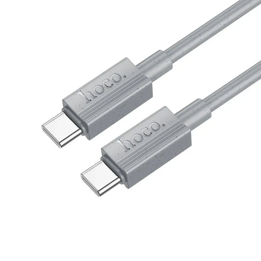 HOCO X107 Type-C to Type-C 60W Charging Cable – 1m Gray - MIZO.at