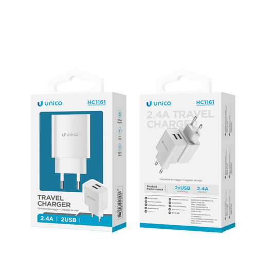 HC1161 Dual USB Ladegerät 2.4A 12W Weiß