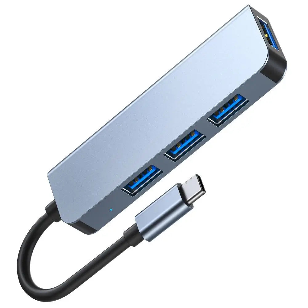 Tech-Protect V1 4in1 USB-C Hub | USB-A 3.0 & 2.0 – Gray - MIZO.at