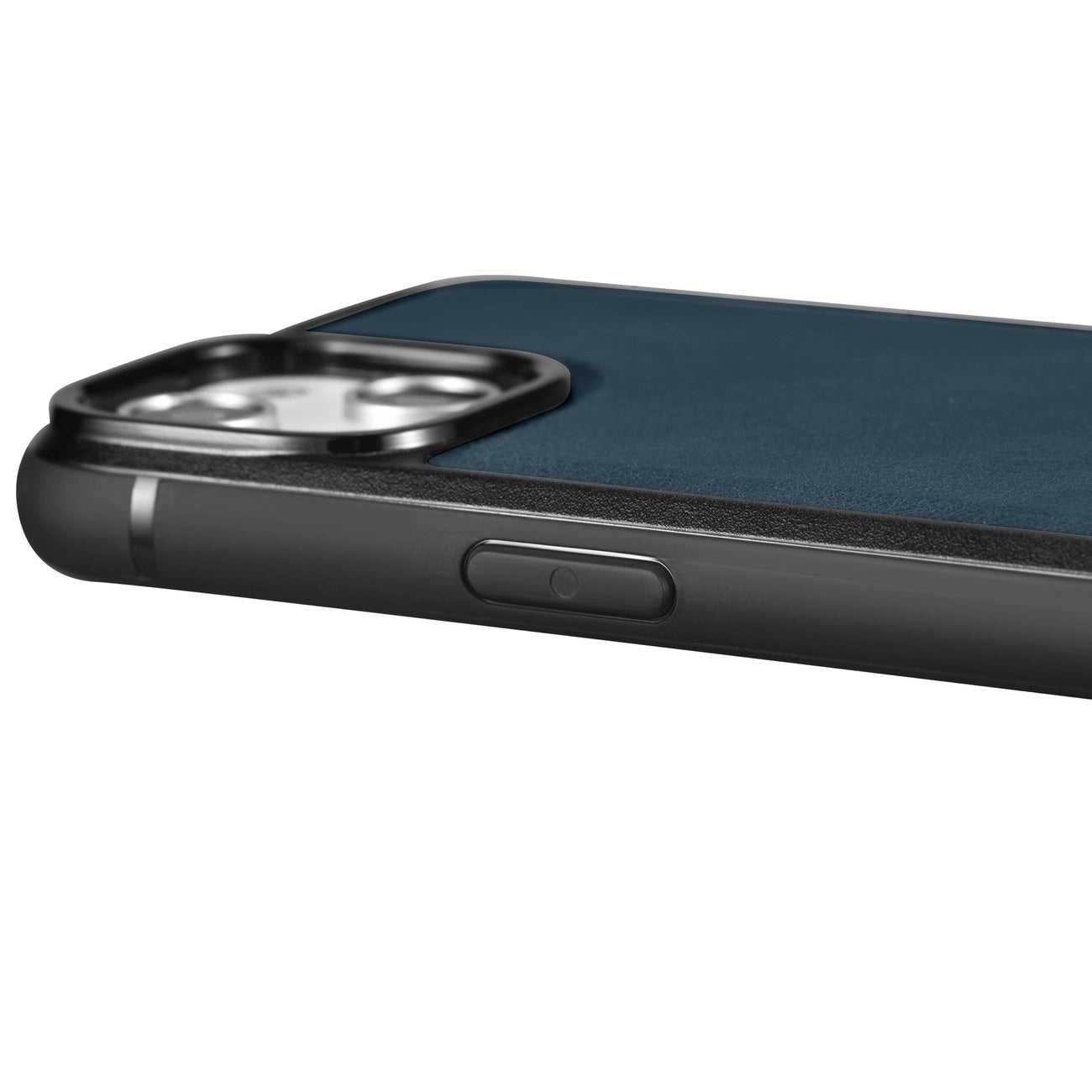 iPhone 14 Genuine Leather iCarer Leather Oil Wax Case - Blue - MIZO.at