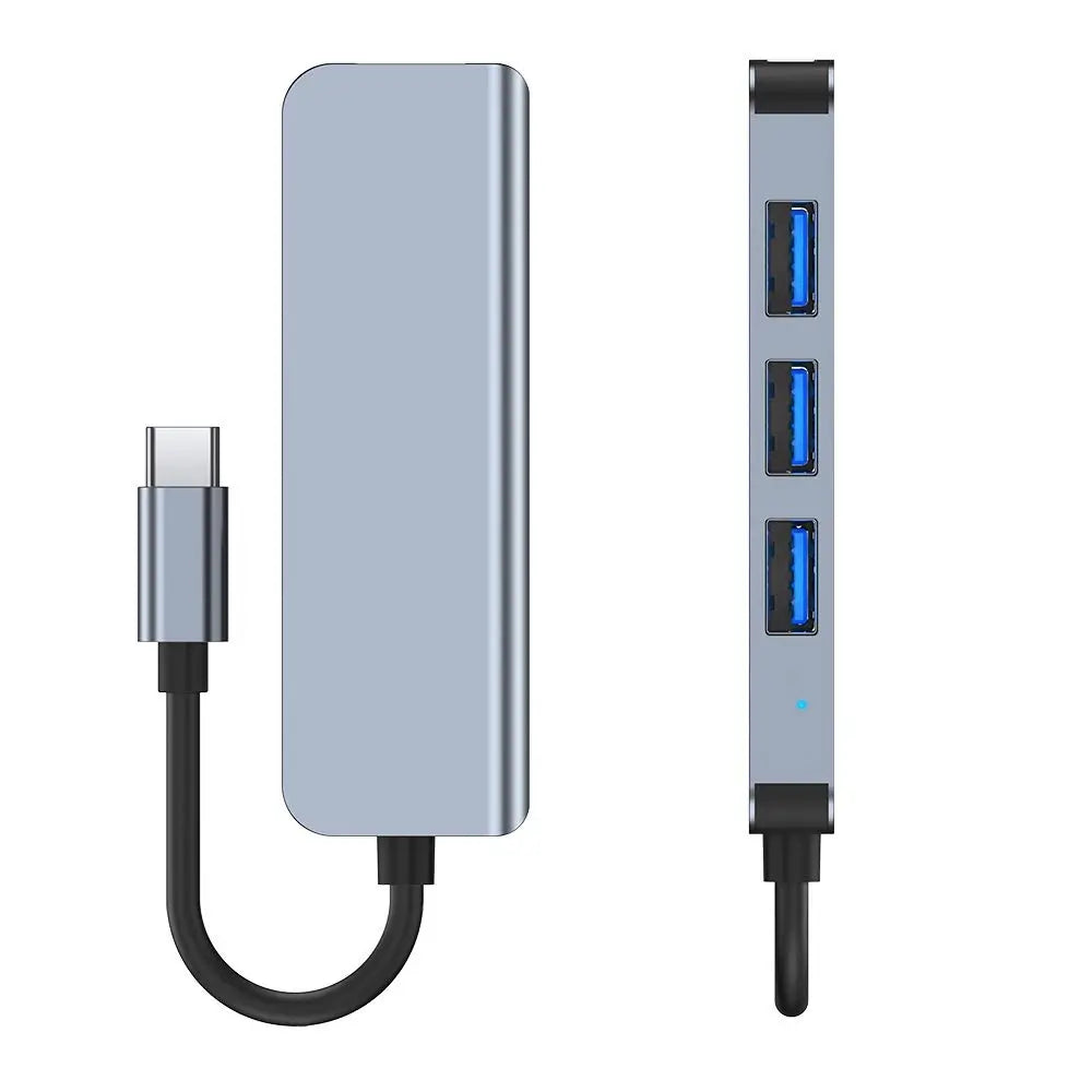 Tech-Protect V1 4in1 USB-C Hub | USB-A 3.0 & 2.0 – Gray - MIZO.at