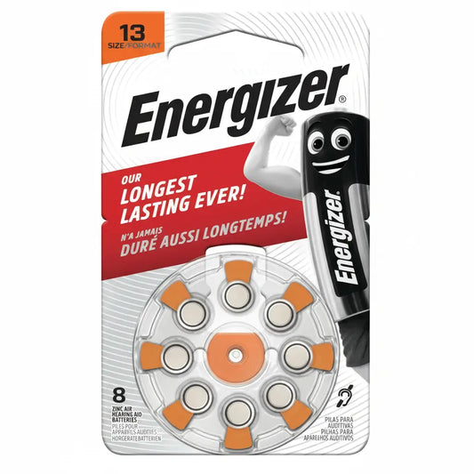 8er Pack Energizer Hörgerätebatterien 13 PR48 1,45 V - MIZO.at