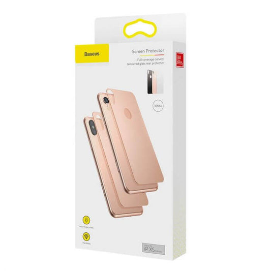 iPhone XS Rückschutz 0,3 mm Curved T-Glass Vollabdeckung – Schwarz - MIZO.at