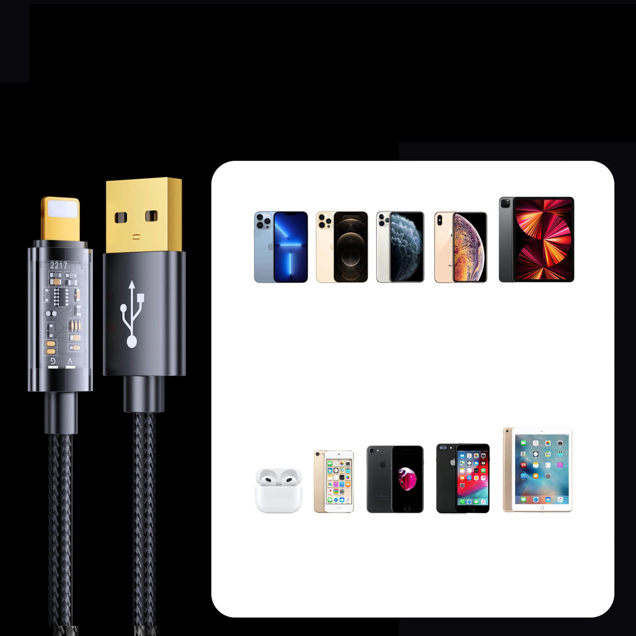 Joyroom Lightning Kabel 20W – 1,2m Schwarz Schnellladen - MIZO.at