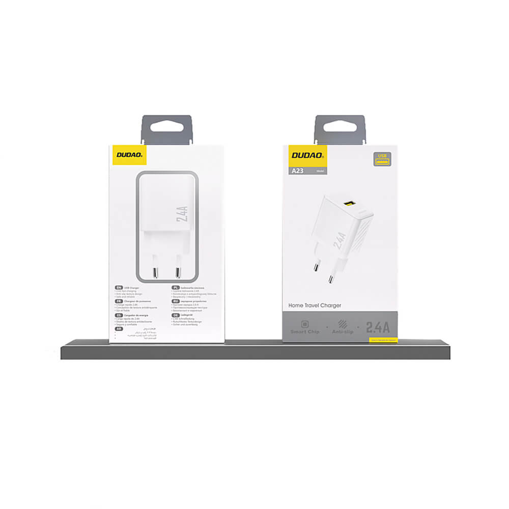 Dudao A23 2.4A USB-A Schnellladegerät Weiß - MIZO.at