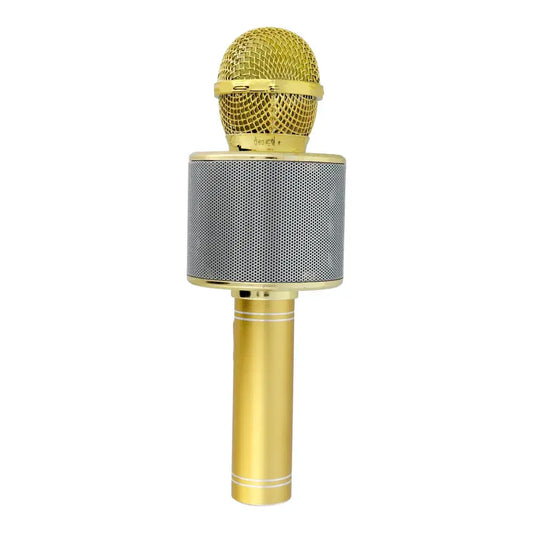 Multimedia Karaoke Microphone CR58 Gold | Wireless & High-Quality Sound - MIZO.at