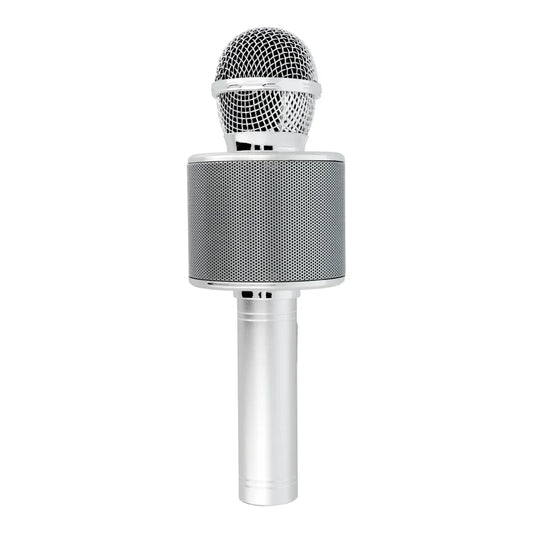 Multimedia Karaoke Microphone CR58 Silver | Bluetooth, Voice Changer - MIZO.at