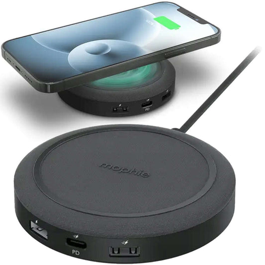Mophie Universal Wireless Charging Hub | Fast Charge, Black - MIZO.at